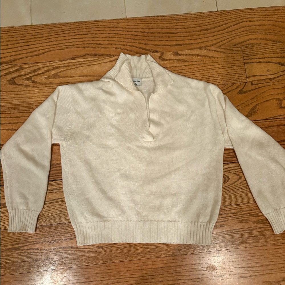 Sunday Best Cream Cowl Neck Sweater